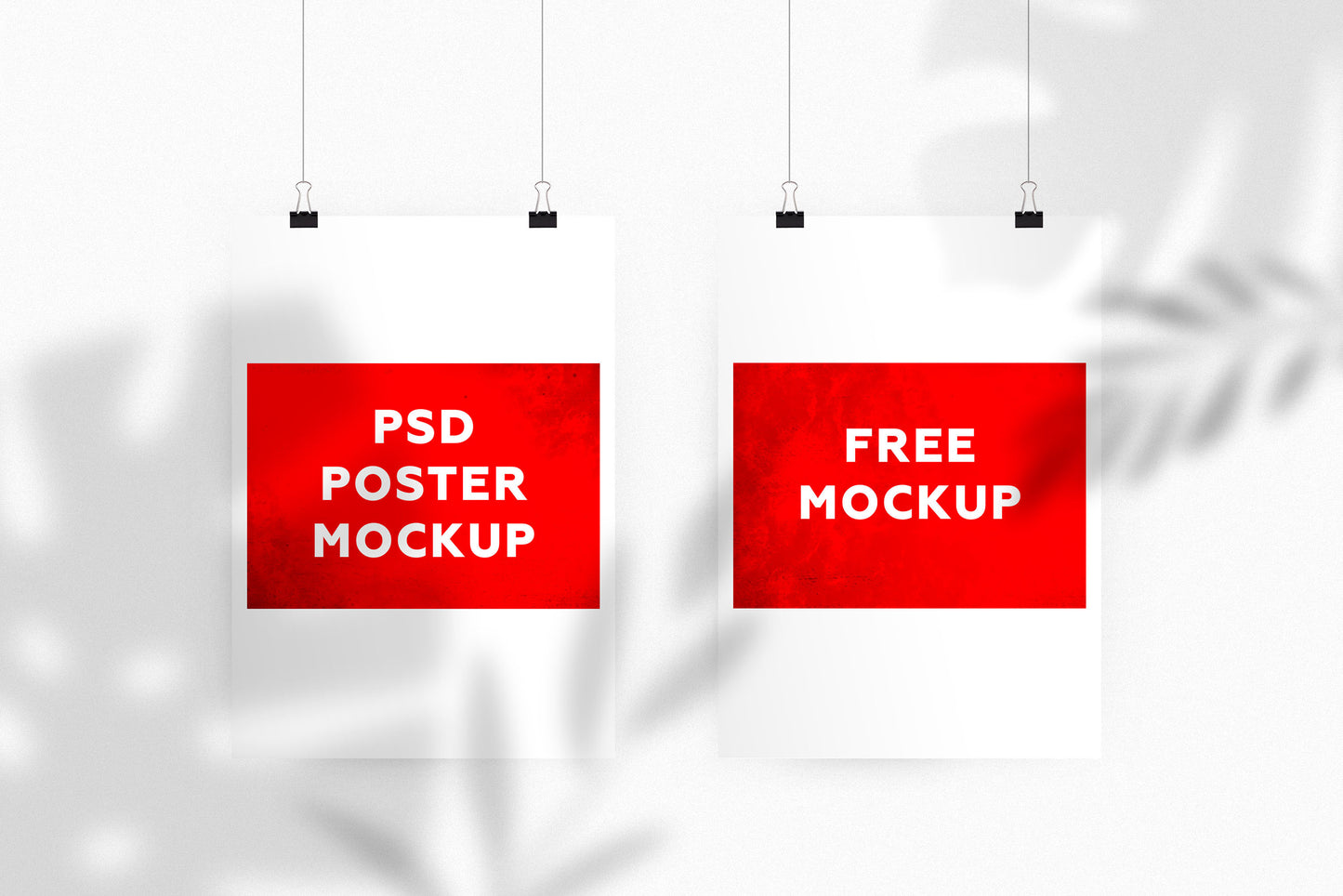 Free PSD Shadow Poster Mockup