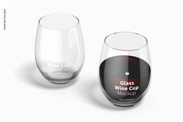 Free 15 Oz Glass Wine Cups Mockup Psd