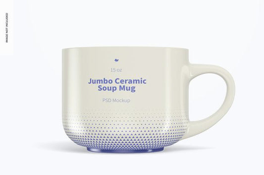 Free 15 Oz Jumbo Ceramic Soup Mug Mockup Psd