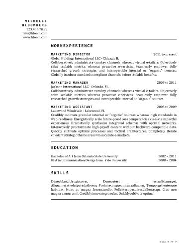 Free Chronological Time-Honored CV Resume Template in Microsoft Word (DOCX) Format