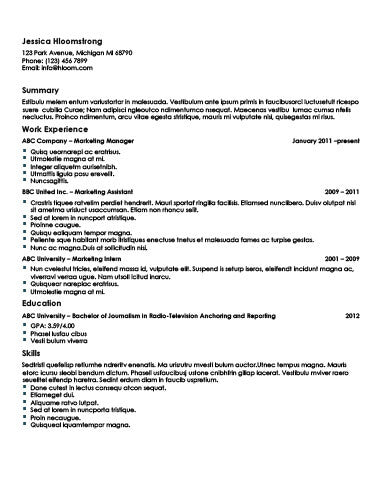 Free Proficient CV Resume Template in Microsoft Word (DOCX) Format