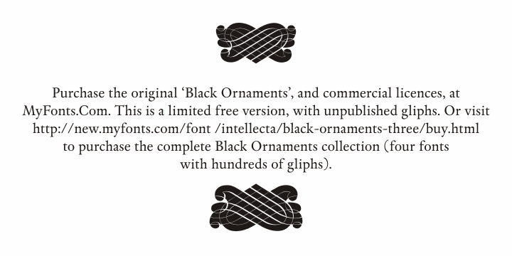Free Black Ornaments Font