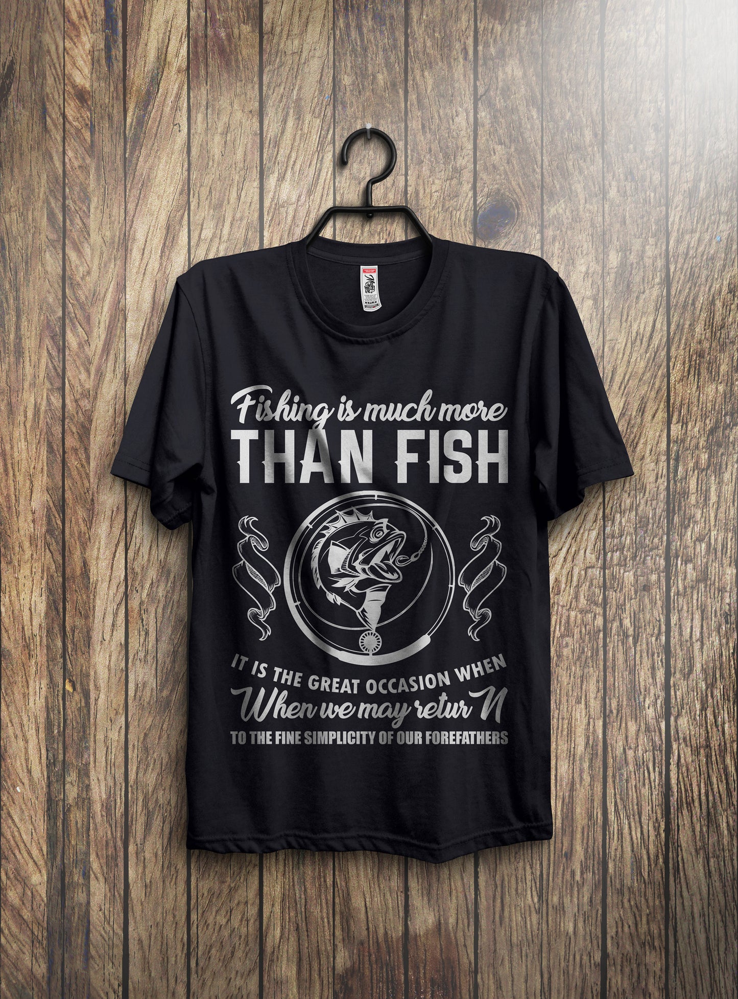 Fishing T-Shirts Design Bundle With Free Mockup