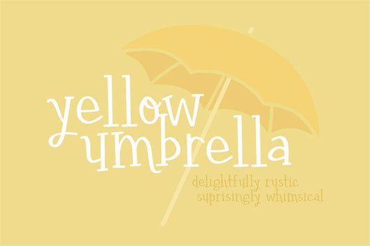 Free yellow umbrella Font