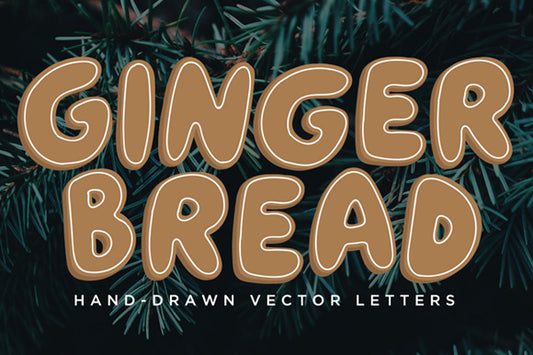 Free Gingerbread Vector Letters