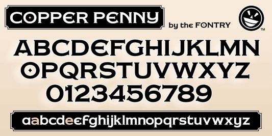 Free Copper Penny DTP Font