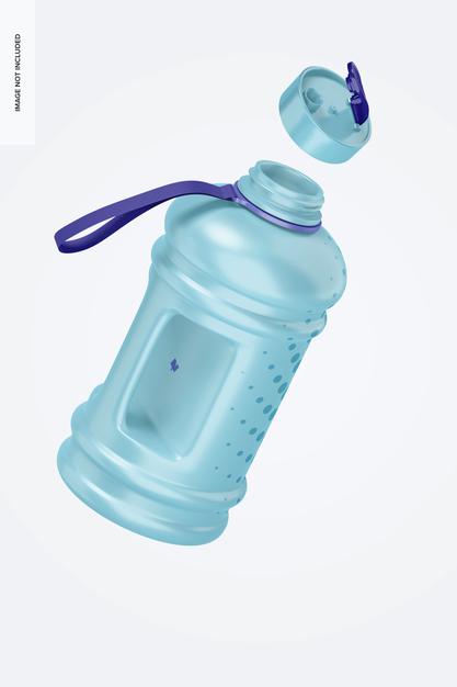 Free 2.2 L Water Bottle Mockup, Floating Psd