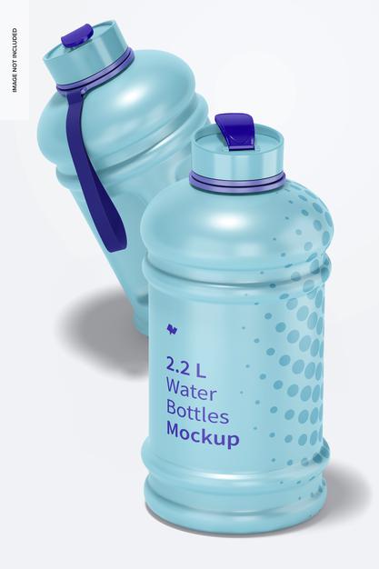 Free 2.2 L Water Bottles Mockup Psd