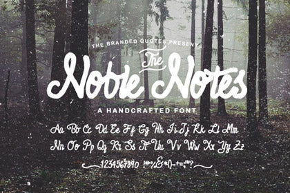 Free Noble Notes Font – CreativeBooster
