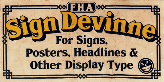 Free FHA Sign DeVinneNC Font