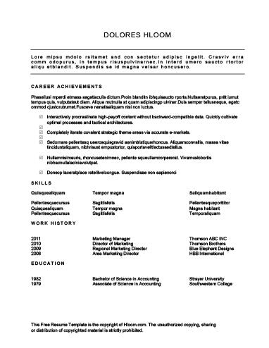 Free Functional Spotlight on Achievements CV Resume Template in Microsoft Word (DOCX) Format
