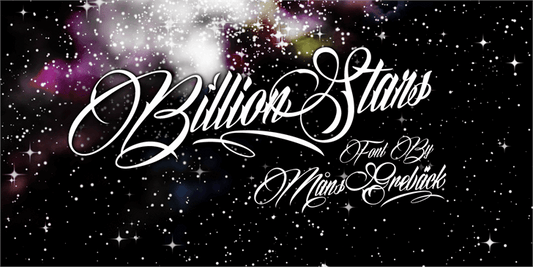 Free Billion Stars Font