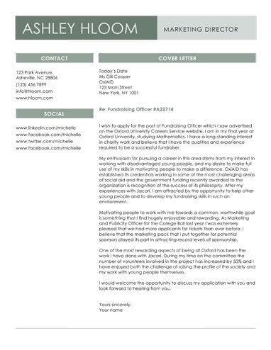 Free Slated for Job Cover Letter Template in Microsoft Word (DOCX) Format