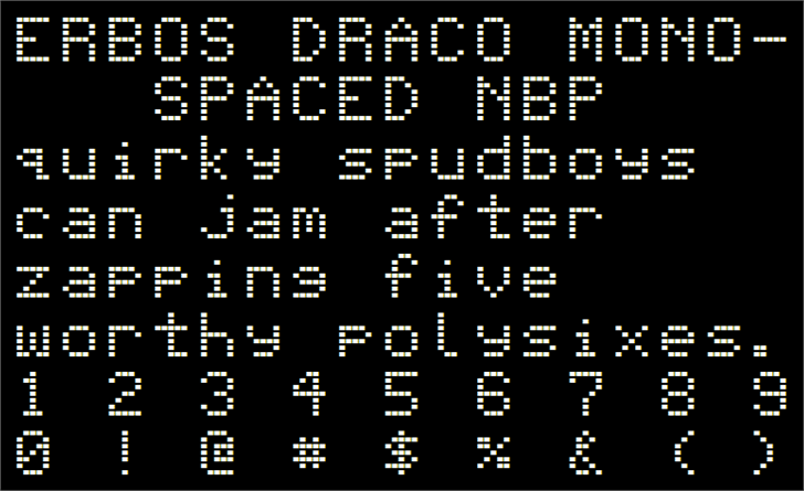 Free Erbos Draco Monospaced NBP Font