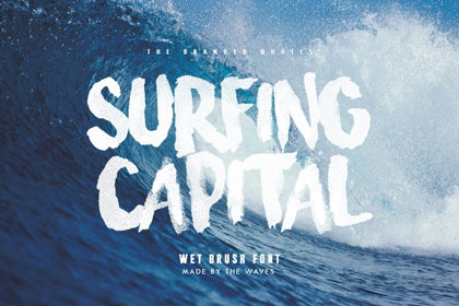 Free Surfing Capital Font