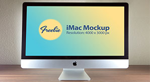 Free 27 Inches Apple Imac Photo Mockup Psd