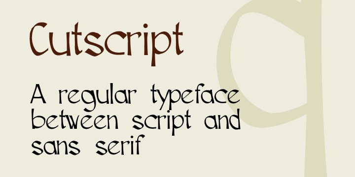 Free Cutscript Font