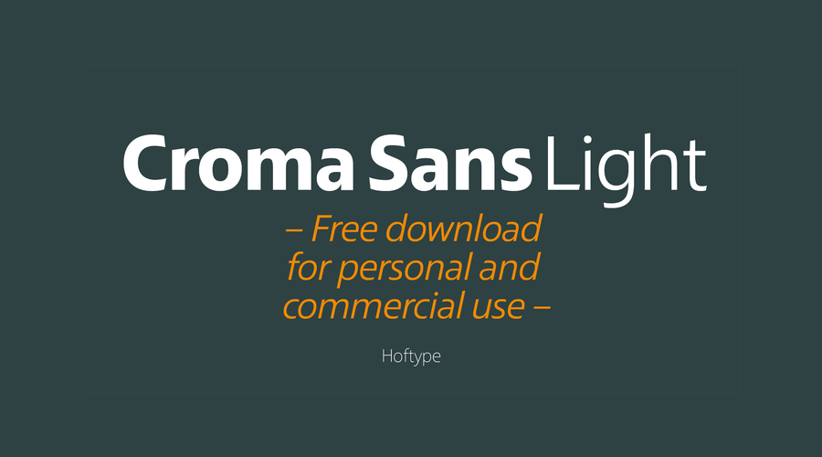 Free Croma Sans Light Typeface