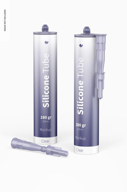 Free 280 Gr Silicone Tubes Mockup Psd