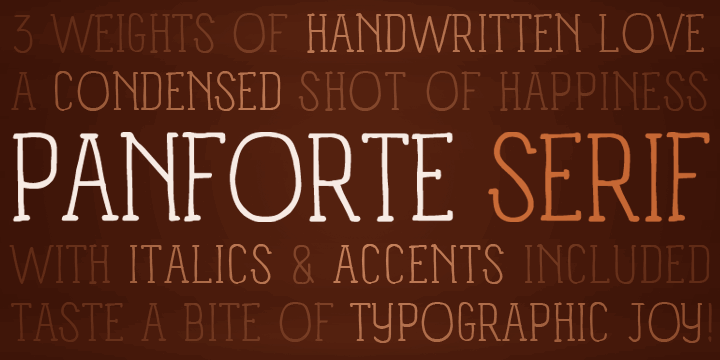 Free Panforte Serif Font