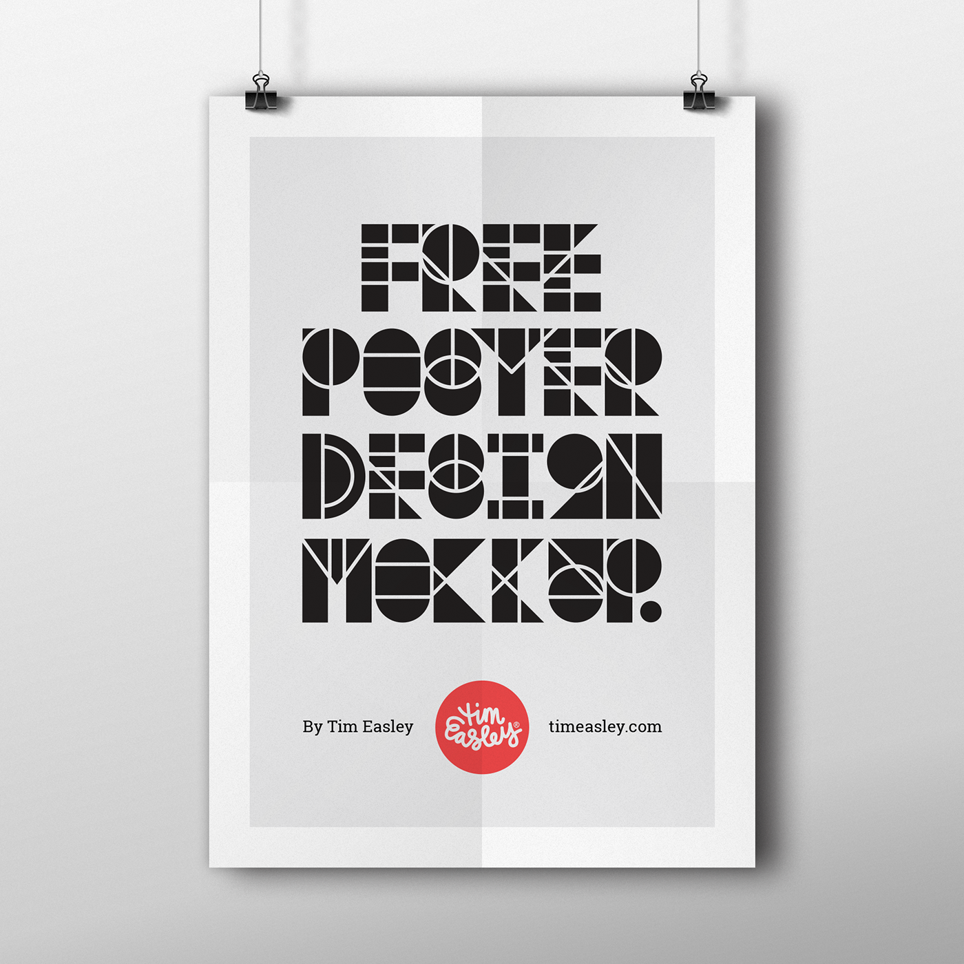 Free Clean Poster Design Mockup
