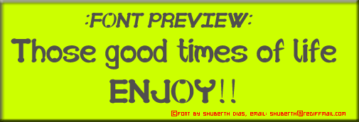 Free SD Those good times of life Font