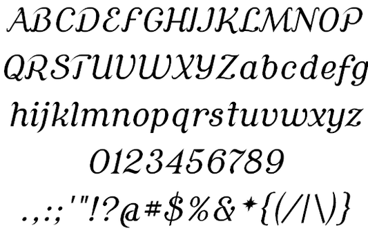 Free Cursive Serif Font