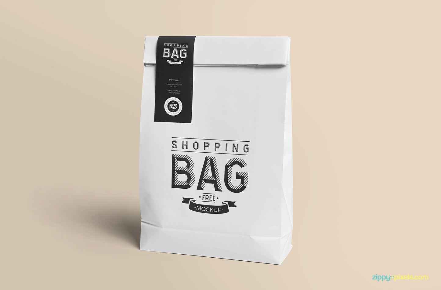 Free Awesome Paper Bag Mock Up