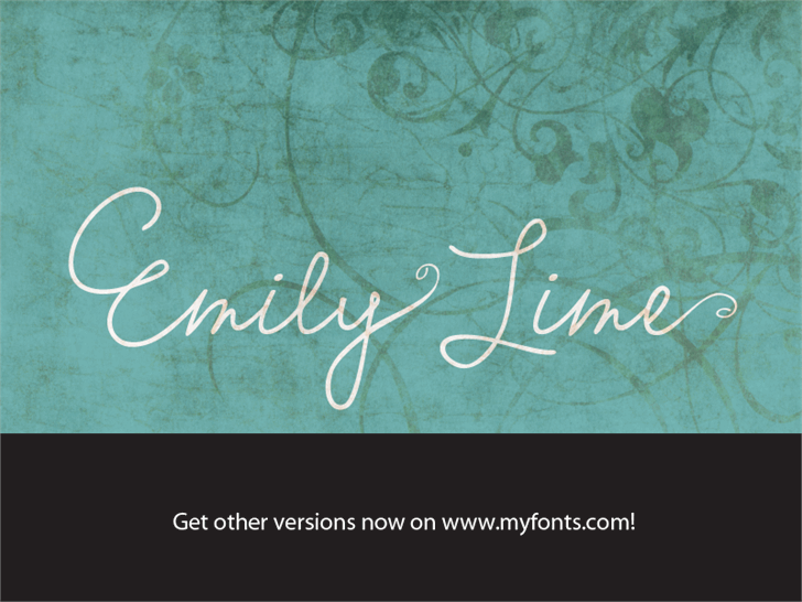 Free Emily Lime Words Font