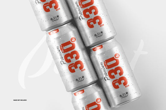 Free 330Ml Soda Cans Mockup Psd