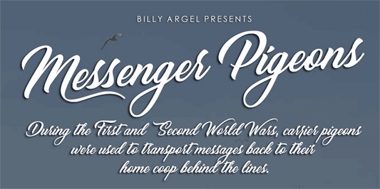 Free Messenger Pigeons Font