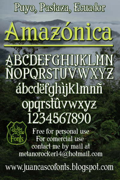 Free AmazÃ³nica Font