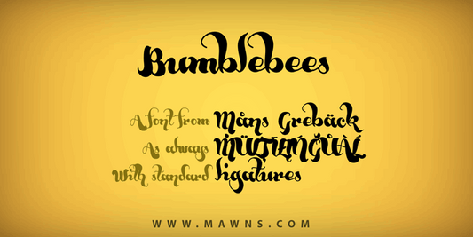 Free Bumblebees Font