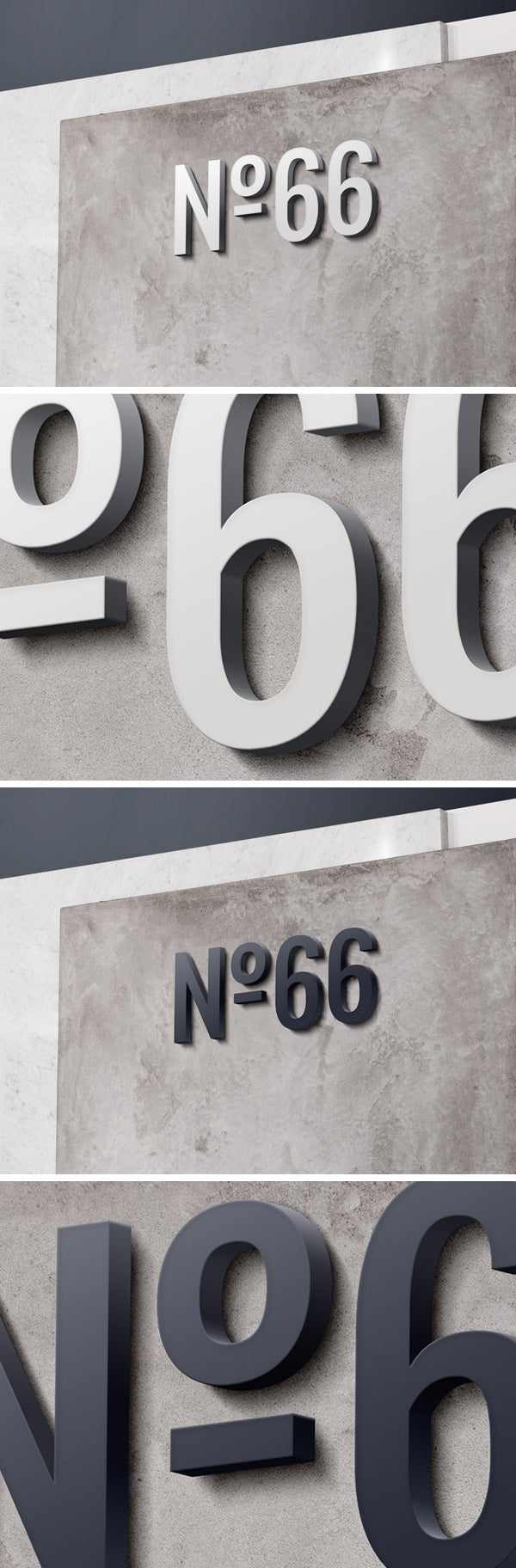Free 3D Concrete Wall Business Logo Sign MockUp
