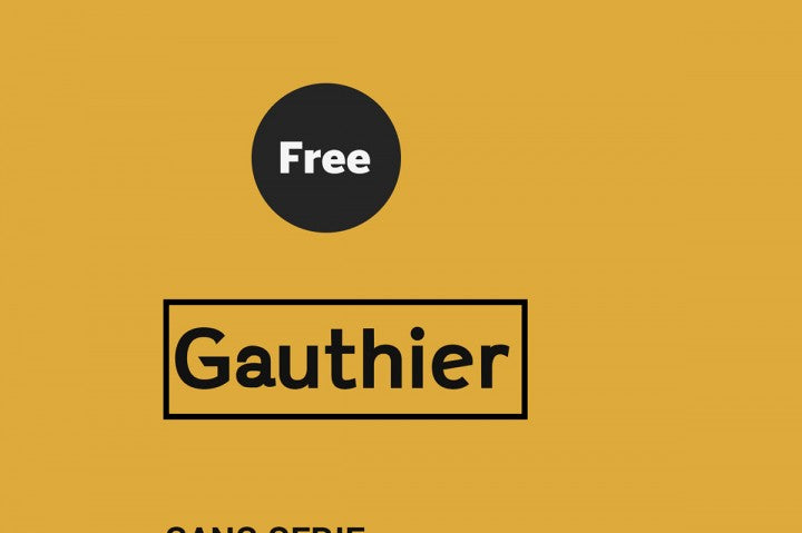 Free Gauthier Typeface