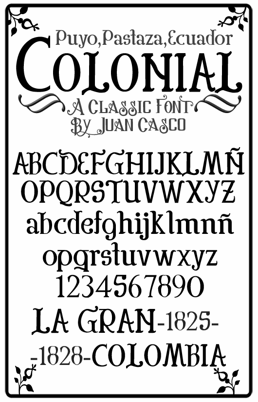 Free Colonial Font
