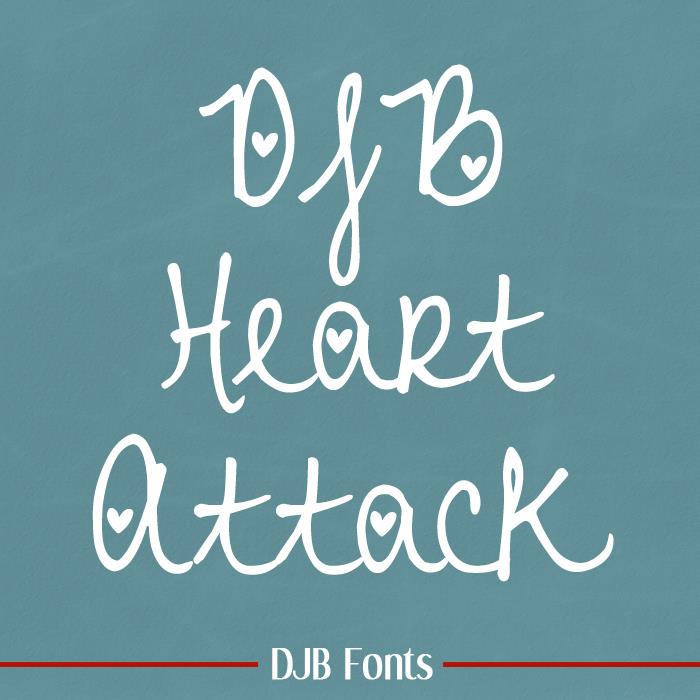 Free DJB Heart Attack Font