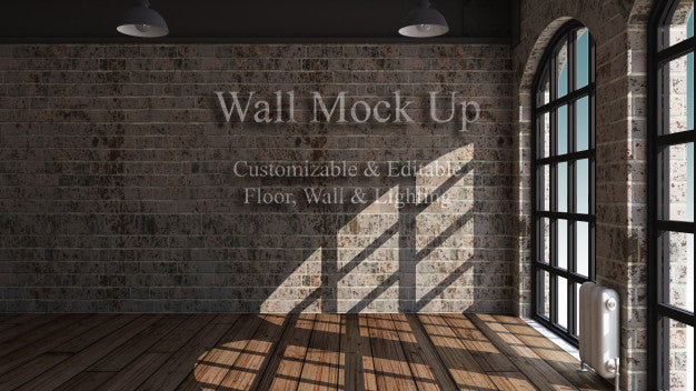 Free 3D Editable Room Interior Mock Up Psd