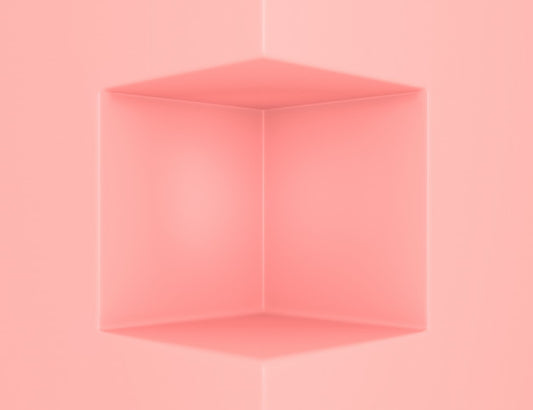 Free 3D Geometric Pink Scene With Cube Space For Product Placement And Editable Color Psd
