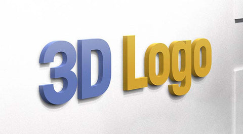 Free 3D Logo On Wall Mockup Psd