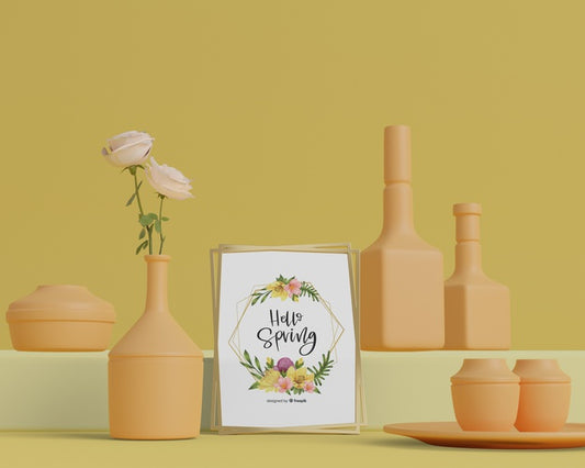Free 3D Vases For Flowers On Table Psd