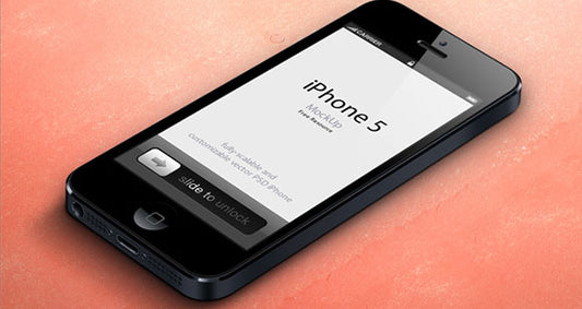 Free 3D View Iphone 5 Vector Psd Mockup