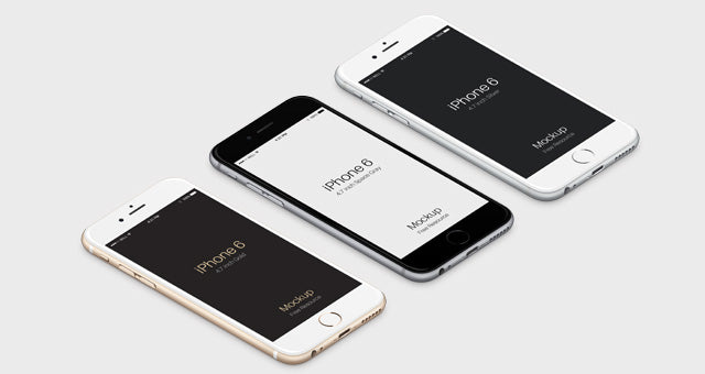 Free 3D View Iphone 6 Psd Vector Mockup