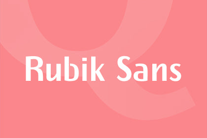 Free Rubik Sans Typeface