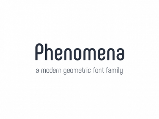 Free Phenomena A font family in 7 weights