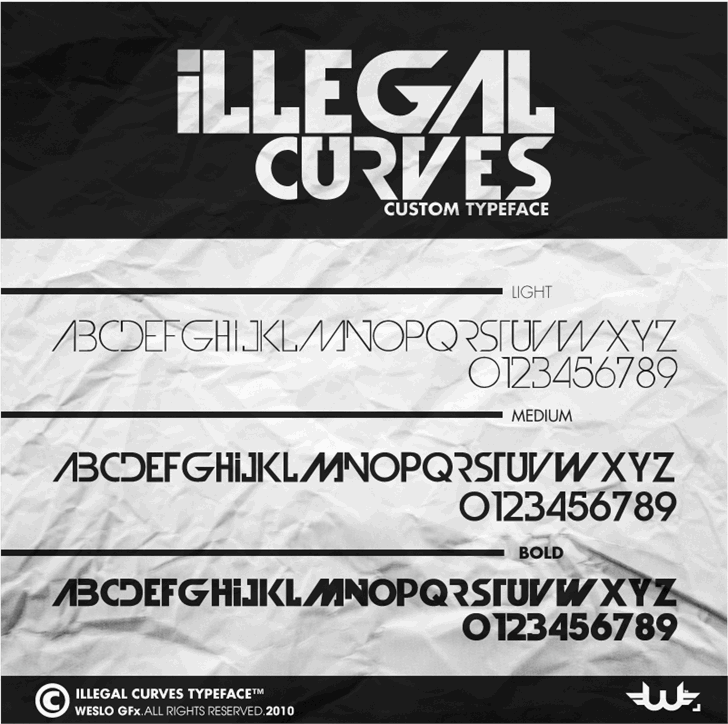 Free Illegal Curves Font