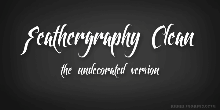 Free Feathergraphy Clean Font