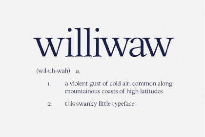 Free Williwaw Book Typeface