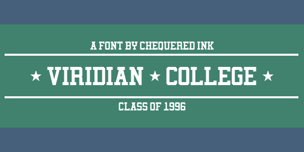 Free Viridian College Font