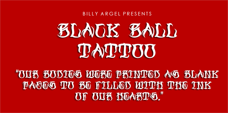 Free Black Ball Tattoo Font